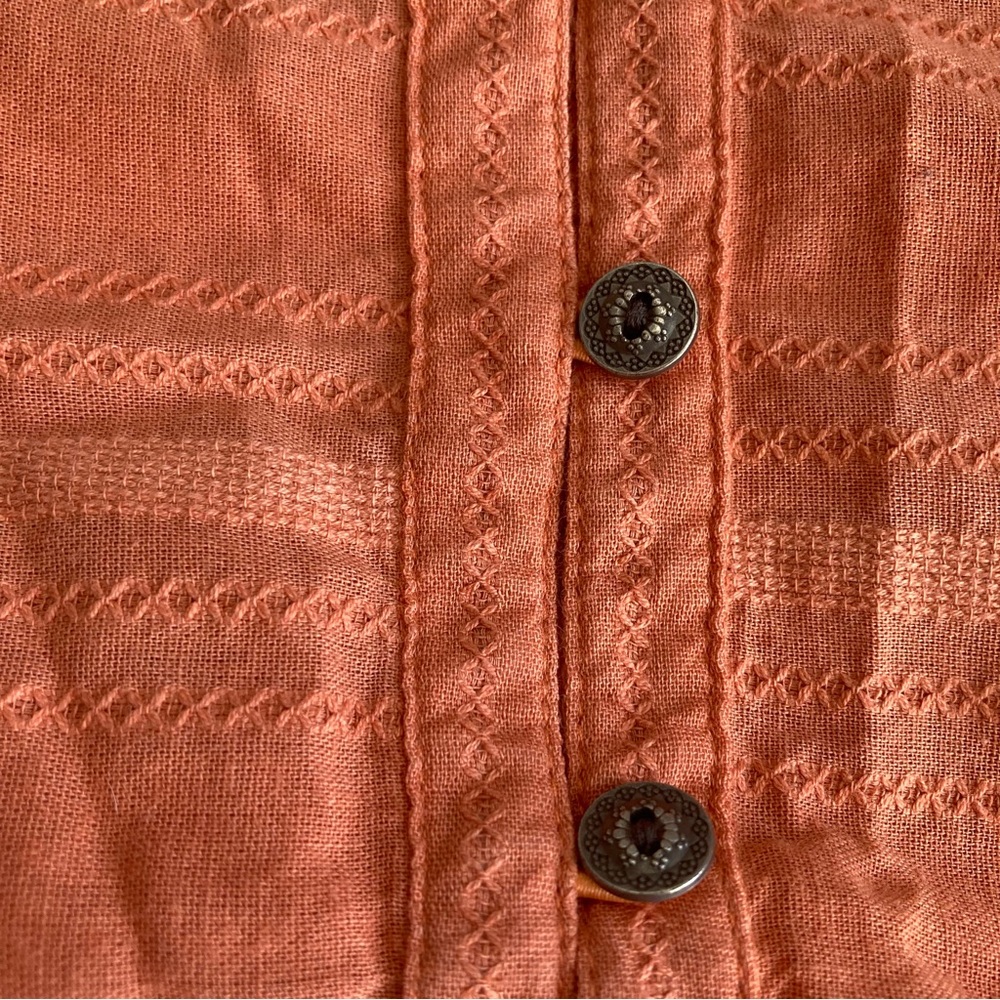 Kuhl Women's Short Sleeve Tunic in Coral Orange with Trim - Picture 7 of 8